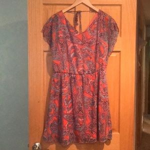 THE LIMITED fully lined paisley print dress L EUC